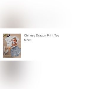 Chinese dragon print tee